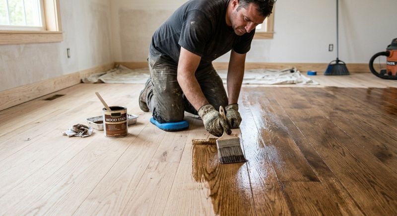 Wood Floor Staining in Olathe, KS
